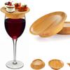 Amazon Adorno para Copa de Vino Tablero para Charcutería Tablero para Comida Cocinada Copa de Vino Roja de Madera Posavasos