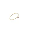 Zircônio de Quatro Cores, Muito Fino, Mini Diamante, Anel Fino, Aço Titânio Banhado a Ouro 18K, Anel Personalizado da Moda Ins para Mulheres