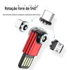 Adaptador magnético Mini 540 graus novo adaptador magnético USB portátil fonte de fábrica três em um