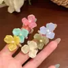 Novo Anel de Flor de Pérola Colorida Dopamina Coreana Design de Nicho Atmosfera Doce Anel Estilo Feriado para Mulheres