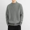 Tricô de Gola Alta Masculino Veludo Espessado Peça Única Moletom de Veludo Outono e Inverno Quente Moda Versátil Tricô de Lã Tendência