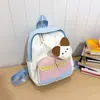 Mochila Infantil Nueva de Dibujos Animados Oso Bloques de Color para Jardín de Infancia, Viaje Elegante, Alta Apariencia, Informal, Doble Hombro, Mochila Escolar