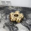 Candelabro Nórdico Ins Simple Cerámico Dorado Galvanizado Adornos Lindo Artístico Suave Luz de Vela para Mesa de Comedor Accesorios Románticos
