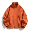 Chaqueta de Trabajo Americana con Cuello Mao para Hombre Primavera Otoño Holgada Casual Ropa Exterior Unisex Moderna Versátil