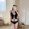 Bikini de alta gama estilo coreano Ins, estilo Pure Desire, ahuecado, sexy, estilo Spice Girl, traje de baño dividido para mujer