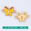 Accesorios DIY de Joyería Creativa Nuevo Colgante de Collar y Pulsera de Mariposa de Siete Colores con Doble Colgante Colgante Pequeño Venta al por Mayor