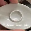 Joia de Prata de Alta Qualidade Estilo Coreano Ins S925 Anel Torcido Puro Minimalista Design de Nicho Estilo Ins Para Usar Empilhado