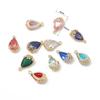 Borde chapado en cobre flor de ciruelo circón gota de agua colgante diy hecho a mano pulsera aretes accesorios de joyería materiales al por mayor