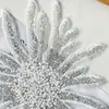 Adesivos de Tecido Bordados com Lantejoulas de Pérola Exquisitos Formato de Flor Roupas Vestido Maiô Vestido Jaqueta Acessórios Decorativos