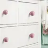 Plástico ABS bola redonda color manija para el hogar multicolor opcional cajón gabinete armario puerta manija de un solo agujero