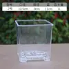 Maceta de cultivo cuadrada transparente de acrílico, hidropónica, transpirable, tipo vidrio falso, engrosada, alta transparencia, alto aspecto, para orquídeas