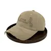 Gorra de Béisbol Rota Estilo Nuevo 2025 para Mujer con Bordado de Letras, Gorra de Algodón Lavado con Visera, Adelgazante, Sombrero de Sol Ampliado y Ensanchado