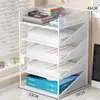 Estante para Archivos Organizador de Escritorio de Oficina Multicapa Clasificación y Organización de Papel A4 Caja de Archivos Almacenamiento Artículo Popular Transfronterizo