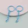 Cadena Esmaltada Pintada de Colores Cierre de Langosta DIY Llavero de Muñeca de Cuentas Hecho a Mano Accesorios Materiales Piezas Pequeñas