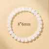 Pulsera Popular Natural de Bodhi Cuentas Barril Cuentas Manzana Corte Recto Círculo Único Juguete de Cuentas de Raíz de Bodhi Blanco Cuentas de Buda