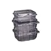 Caixa de embalagem descartável para frutas, plástico espessado, transparente com tampa, embalagem de 0,5 kg, para frutas cortadas de supermercado, frutas e vegetais, caixa de embalagem para confeitaria