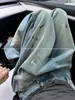 3776 # Jeans Rectos Holgados Desgastados con Pintura Graffiti, Diseño Casual y Piernas Anchas