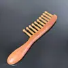 Pente de Massagem de Sândalo Dourado Natural, Placa Gua Sha de Sândalo Dragão e Fênix, Coleção de Pentes de Almofada de Ar de Madeira Sólida Multi-Estilo