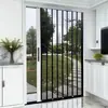 Puerta de Pantalla Plegable con Malla de Diamante, Antirrobo, Anti-Ratón, División de Aleación de Aluminio, Puerta de Pantalla Deslizante Invisible, Ventana de Pantalla de Acero Retráctil a Prueba de Mosquitos