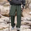 Novas calças de outono à prova d'água, resistentes a rugas e repelentes à água para casal de camping e caminhada, design moderno de vestuário de trabalho masculino