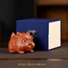 Mascotas de té de arena púrpura Fulong Adornos Bebé Dragón Lindo Divertido Juego de té Mesa de té Bandeja de té Adornos Decorativos de Escritorio