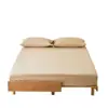 100% Algodón de Fibra Larga Alta Densidad de Hilos Cepillado Pieza Única Algodón Puro Grosor Sábana Ajustable Cobertura Total Todo Algodón Cubre Cama Color Sólido Satén