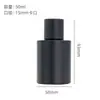 Frasco de Vidro Preto Fosco para Perfume em Estoque, Frasco Spray Cosmético Preto Bloqueador de Luz, Frasco Refil de Perfume de Encaixe 30ml 50ml