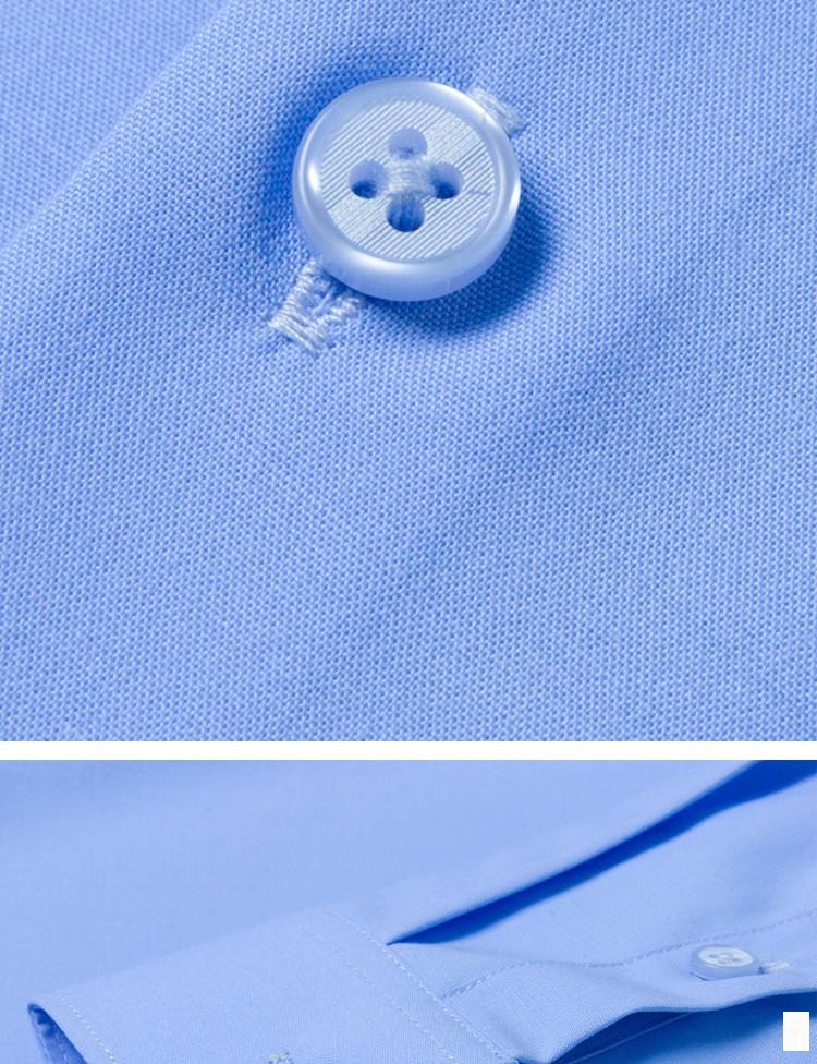 可做LOGO长短袖竹纤维衬衫潮男士弹力纯色商务免烫