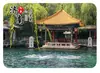 Ímãs de Geladeira de Vidro Cênico de Jinan: Fonte Baotu, Pavilhão do Monumento de Pedra, Água Verde e Salgueiros Chorões Cercando o Jardim da Fonte, Produtos Culturais Turísticos Cênicos