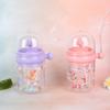 Vaso de Agua con Chorro de Ballena para Niñas, Vaso con Popote Moderno Estilo Fuente para Bebés y Niños, Vaso de Agua Portátil Lindo, Vaso de Plástico de Verano