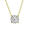 Cadena para Clavícula de Acero de Titanio con Estrella de Cuatro Puntas y Diamante Único Minimalista Zirconia Blanca Conservante del Color Joyería Lujo Ligero Gama Alta Brillante Collar de Alta Transparencia