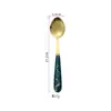 Amazon Juego de Cubiertos de Acero Inoxidable, Tenedor y Cuchara, Set de 24 Piezas, Cuchillo, Tenedor y Cuchara para Steak Estilo Occidental, Caja de Regalo, Económico, Mango Imitación Cerámica