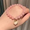 Novo Bracelete Coelho de Jade Nian Estilo Chinês Design de Nicho Feminino Presente de Alto Valor para Namorada Atacado