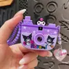 Chaveiro de Câmera Sanrio em Forma de Barco Fofo Desenho Animado Kuromi KT Brinquedo Luminoso Pingente de Mochila de Estudante Presente