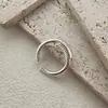 Anéis de Design Nicho Ins Estilo Coreano e Japonês para Mulheres, Anéis Abertos Ajustáveis Simples Versáteis de Alto Padrão Estilo Coreano