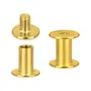 Tornillos de Libro Mayor Planos Dorados y Plateados al por Mayor, Tornillos de Cierre, Remaches, Tornillos para Encuadernación de Álbumes, Dorados y Plateados