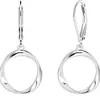 Novedad Europea y Americana Estilo Simple y de Moda Anillo de Mobius Ganchos para Orejas para Mujer, Pendientes Huecos Versátiles y Elegantes, Versátil Transfronterizo