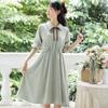 Vestido de Estilo Nacional para Meninas de Verão Feminino Verão 2024 Novo Estudante Saia Floresta Menina Saia Longa Super Fada
