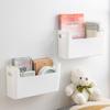 Caja de almacenamiento para colgar en la pared del refrigerador de la cocina, sin perforaciones, con película en espiral, estante de almacenamiento adhesivo para colgar.