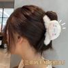 Pinza para el pelo linda para niños, nueva horquilla de felpa de tiburón para niña pequeña celebridad de internet, adorno para el cabello de perro Yugui