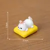 Alfombra Perezosa de Paisaje Miniatura Panda y Elefante Durmiendo Figuras de Animales Lindos Decoración DIY Accesorios para Colgar Adornos de Escritorio