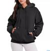 2025 Novo Moletom Feminino Amazon Comércio Exterior Transfronteiriço Solto Casual Lã Bolso Moletom Feminino