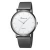 Reloj de Pulsera de Malla para Pareja de Micro-Negocios de Moda Europea y Americana, Estilo Coreano Casual Delgado para Hombre, Cuarzo