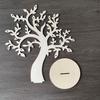 Nuevas Artesanías de Madera Cortadas con Láser en Forma de Árbol Joyería de Madera Pendientes para el Hogar Gancho para Oreja Soporte de Exhibición