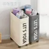 Cesta de Almacenamiento para Esterillas de Yoga, Organizador de Almacenamiento de Equipamiento Deportivo y Pelotas de Gran Capacidad para el Hogar, Estante de Almacenamiento para Equipamiento de Fitness