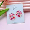 Estilo Novo Primavera e Verão Xadrez Transparente Estampado Botões Acessórios Botões DIY para Roupas Tamancos Acessórios Decorativos para Capa de Celular
