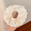 Goma para el pelo con lazo grande y diseño de flor, Nuevo estilo 2026, Suave con el cabello, Estilo casual, Diadema floral para mujer