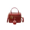 Bolsa de Ombro Versátil Simples Retrô Nova Moda Transfronteiriça Cor Sólida Bolsa de Maquiagem Casual Portátil Bolsa Transversal para Sair