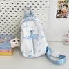 Bolso de Pecho con Graffiti de Tinta a la Moda Estilo Japonés Ins Simple Versátil Gran Capacidad Estilo Fresco para Niña Bolso Cruzado de un Hombro Moderno