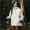 Chaqueta de Nuevo Estilo para Hombres y Mujeres, Exterior Otoño e Invierno con Capucha Desmontable, Chaqueta Cortavientos, Impermeable y a Prueba de Viento, Ropa de Montañismo Tres en Uno